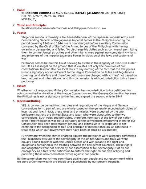 kuroda vs jalandoni|Case Digest: SHIGENORI KURODA v. MAJOR GENERAL .